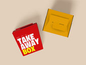 Takeaway Rice Box Packaging Mockup Top View Preview 2