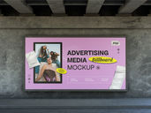 Urban Outdoor Billboard Mockup Front View Preview 3