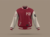 Varsity Bomber Jacket Mockup Front View Preview 2