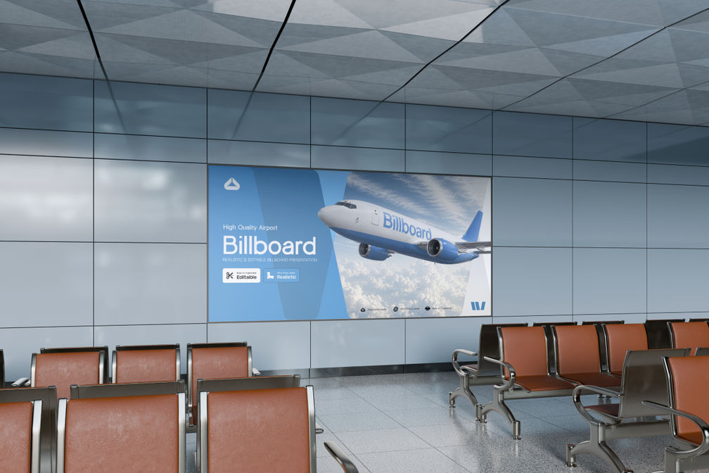 Airport Terminal Billboard Mockup For Ui Website Preview 3