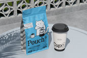 Coffee Pouch And Cup Mockup For Cafe Branding Preview 2