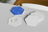 Hexagonal Coaster And Mug Mockup For Cafe Branding Preview 11