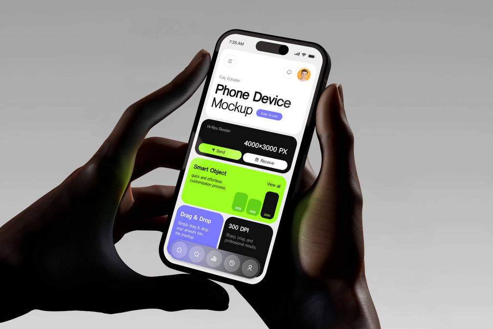 Iphone Device Apps Website Screen Mockup Preview 1
