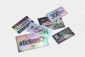 Iridescent Hologram Sticker Mockup For Branding Preview 2