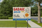 Outdoor Garage Sale Yard Sign Mockup For Events Preview 1