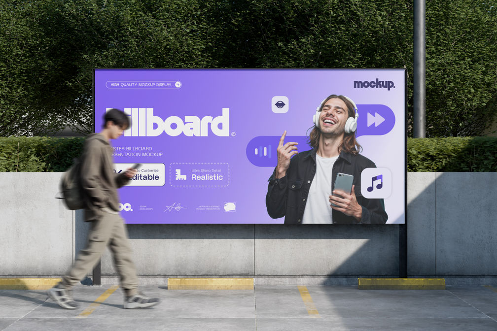 Outdoor Music Event Billboard Poster Mockup For Campaigns Preview 1