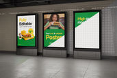 Vertical Billboard Advertising Subway Mockup Preview 2