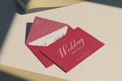 Wedding Invitation Card And Envelope Mockup Preview 1