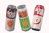 Aluminum Tall Soda Drink Can Mockup Front View