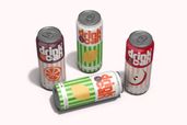 Aluminum Tall Soda Drink Can Mockup Isometric View