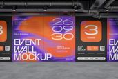 Conference Event Exhibition Wall Mockup Front View