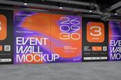 Conference Event Exhibition Wall Mockup Left Side View