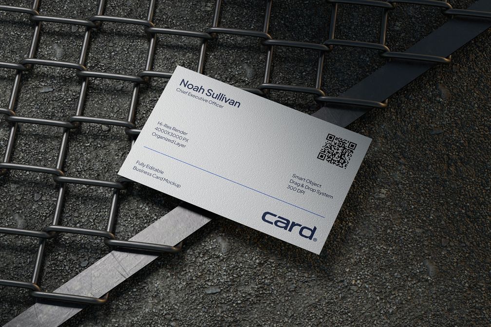 Corporate Business Id Card Mockup Top View 3