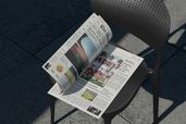 Folded Broadsheet Newspaper Mockup Opened View