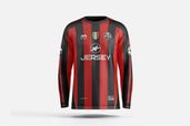Long Sleeve Sports Football Jersey Mockup Front View