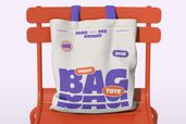 Shopping Canvas Tote Bag Mockup Front View