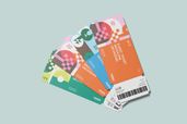 Concert Event Ticket Pass Mockup Top View 2