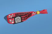 Concert Event Wristband Access Pass Mockup Front View