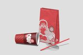 Food Paper Bag And Coffee Cup Packaging Mockup Standing 2