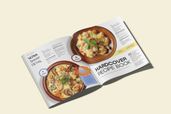 Hardcover Food Cooking Recipe Book Mockup Isometric View 1