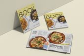 Hardcover Food Cooking Recipe Book Mockup Isometric View 2