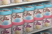 Ice Cream Dessert Cup Freezer Packaging Mockup Left Side View