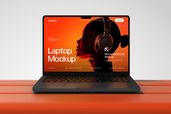 Macbook Laptop Website Screen Mockup Front View