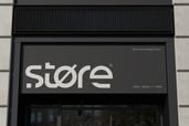 Outdoor Retail Business Storefront Sign Mockup Front View