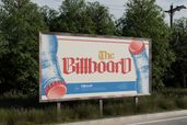 Roadside Product Advertising Billboard Mockup Left Side View