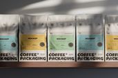 Stand Up Pouch Coffee Packaging Mockup Front View