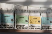 Stand Up Pouch Coffee Packaging Mockup Left Side View