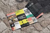 Tri Fold Event Flyer Brochure Mockup Top View 1