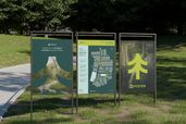 Urban Park Stand Poster Billboard Mockup View 3