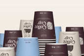 Coffee Shop Disposable Paper Cup Mockup View 2