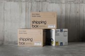Delivery Cardboard Shipping Packaging Box Mockup Front View