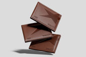 Embossed Leather Bifold Wallet Mockup For Retail Stacked View