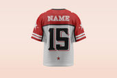 Sports American Football Rugby Jersey Mockup Rear Side