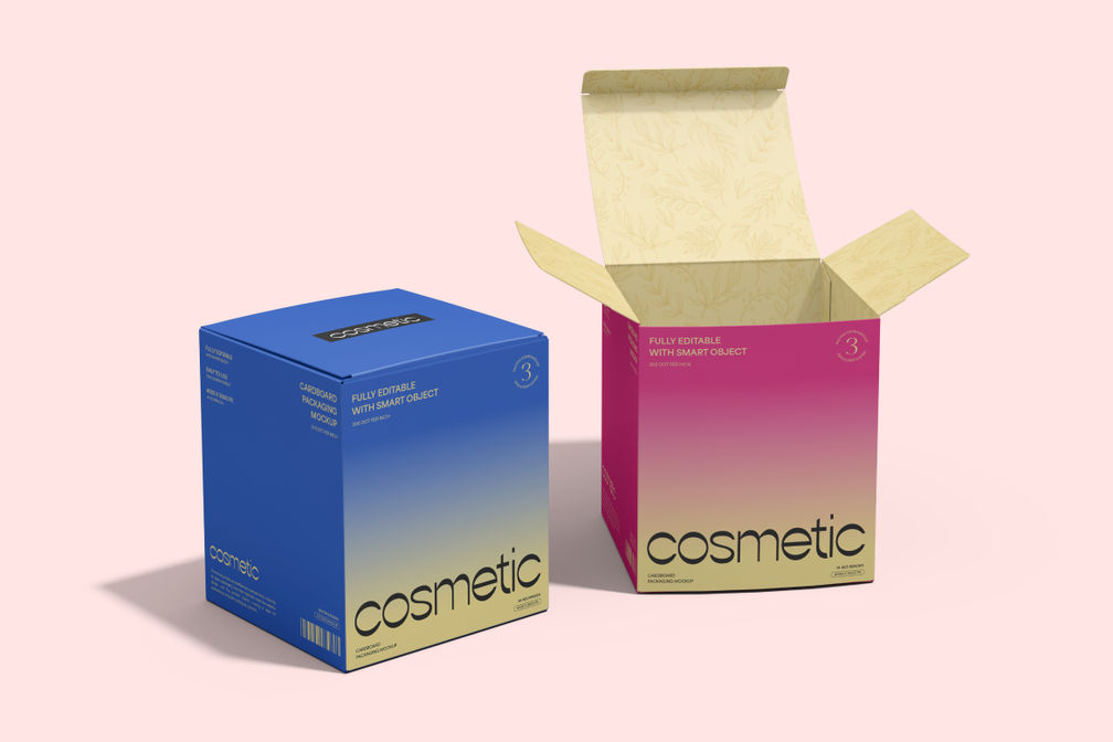 Cosmetic Box Packaging Mockup For Branding 3