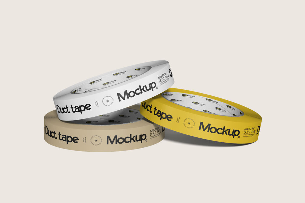 Packaging Duct Tape Roll Mockup For Branding Preview 1