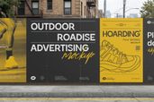 Urban Hoarding Roadside Advertising Mockup For Ads Preview 1