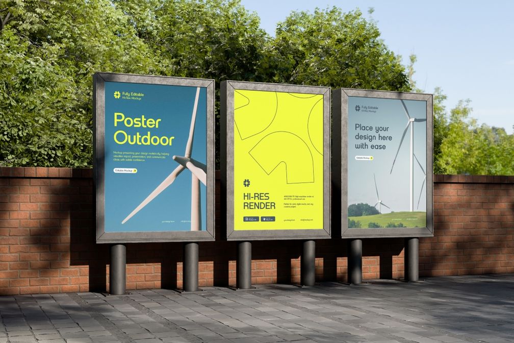Urban Outdoor Poster Billboard Mockup For Ads 3
