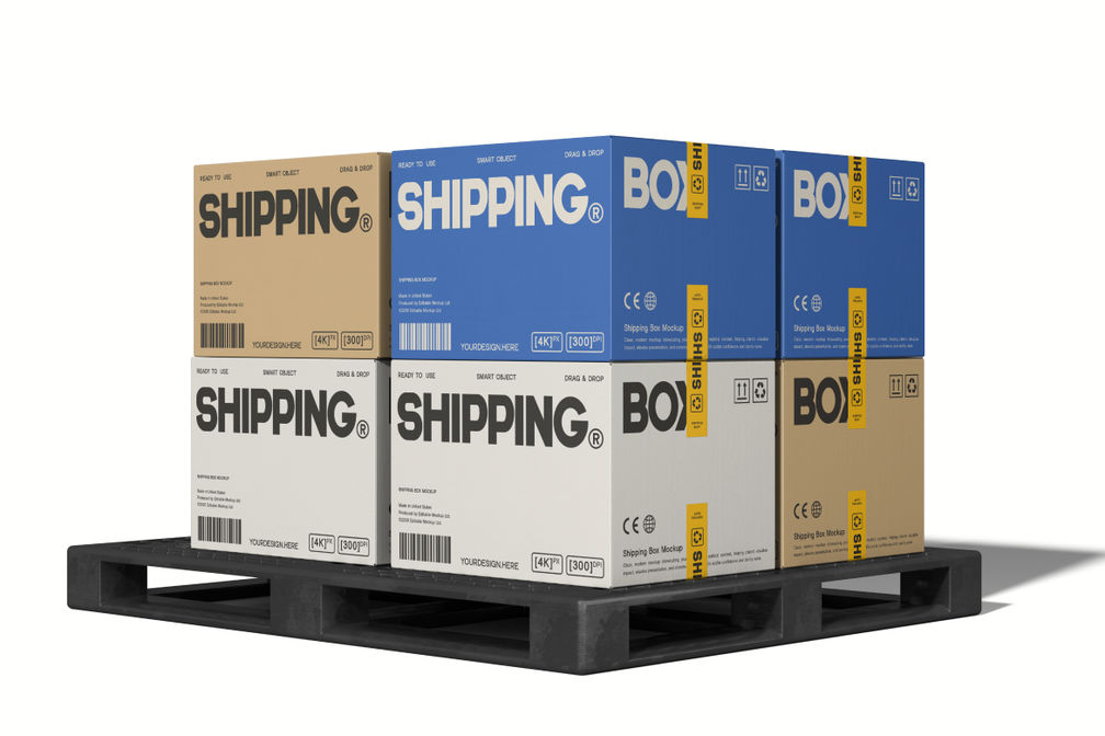 Cardboard Shipping Box Mockup For Packaging Preview 3