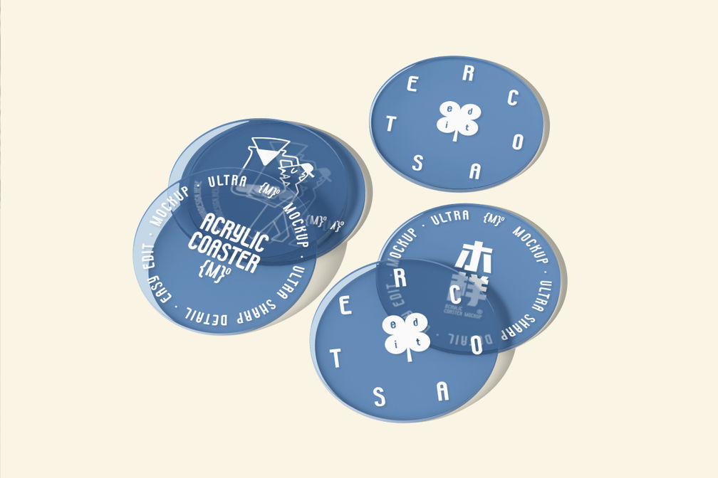 Coffee Mug Coaster Mockup For Cafe Branding Preview 3