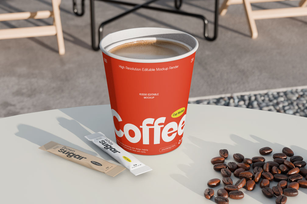 Coffee Paper Cup Mockup For Cafe Branding Preview 1