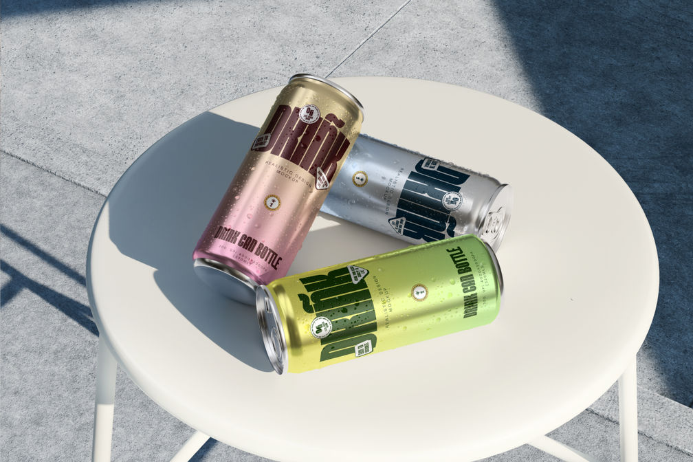 Drink Tin Can Bottle Mockup For Beverage Branding Preview 1