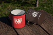 Enamel Camp Coffee Mug Mockup For Drinkware Preview 3