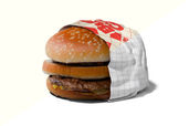 Fast Food Burger Paper Wrap Mockup For Packaging Preview 1