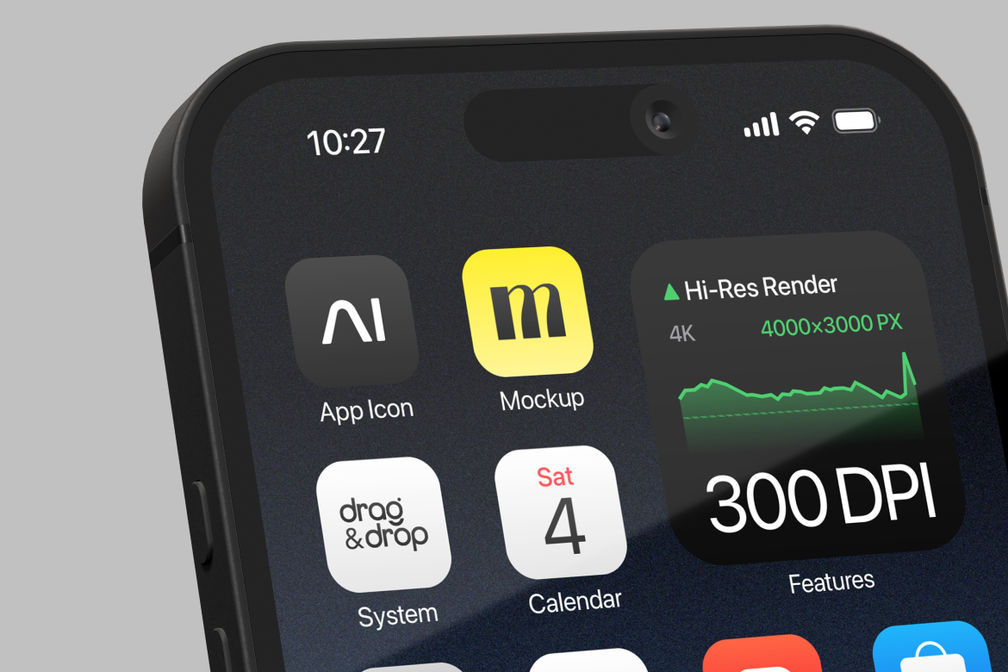 Iphone Home Screen App Icon Mockup For Smartphone Preview 1