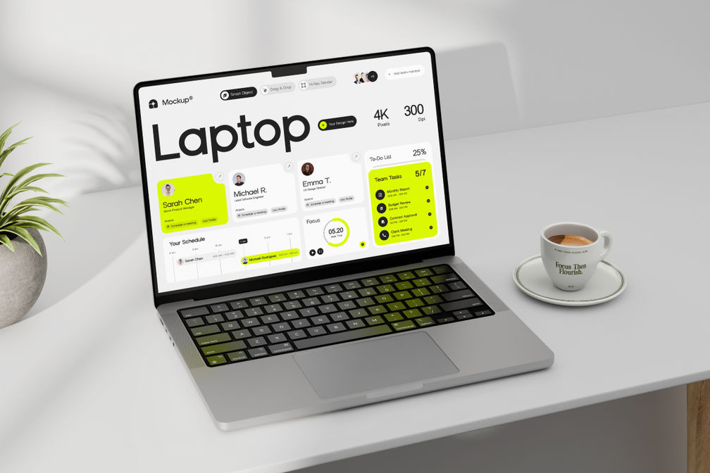 Laptop Website App Screen Mockup For Device Preview 3