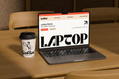 Macbook And Coffee Cup Mockup For Cafe Branding Preview 1